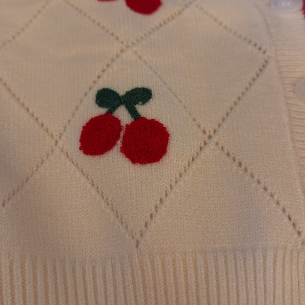 🍒🍒🍒Jessica Simpson 2025 Cherry cardigan 🍒🍒🍒 - Picture 4 of 11